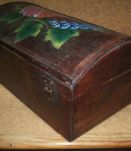 PETIT COFFRE EN BOIS RUSTIQUE 45cm  SUR 20 ENVIRON 