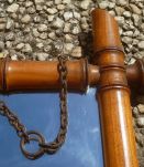 Miroir ancien en bois, sculpté façon bambou , vintage