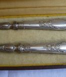 Couverts à salade anciens en corne 