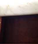 Table chevet bois/marbre