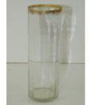 Vase verre fin doré