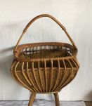 Panier travailleuse en rotin 