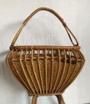 Panier travailleuse en rotin 