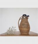 Bouteille thermos en osier