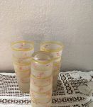 Cinq verres à orangeade années 60.