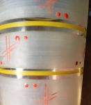 Cinq verres à orangeade années 60.