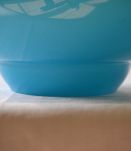 Grand pied de lampe opaline bleue