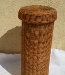 panier  ,  boite  en osier , vintage