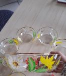 Service à fruits ou glaces cristal de Bohême 