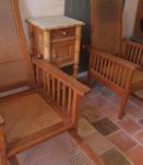 Paire fauteuils 1920 origine Madagascar