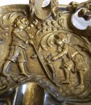 Cendrier vide poche bronze massif art déco