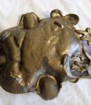 Cendrier vide poche bronze massif art déco