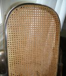Rocking chair bois et vanerie cannée