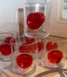 Verres vintage pastille rouge Bormioli Rocco