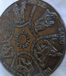 Médaille bronze "mes voeux" signée Devigne poésie