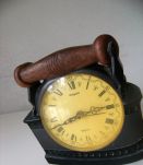 Horloge murale hangarter quartz pile forme fer