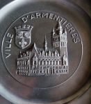 Assiette armoiries ville d' Armentières 