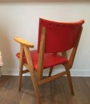 Paire de fauteuils bridge années 50 pieds compas