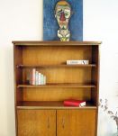 Meuble vitrine bibliothèque vintage pieds compas 50s 