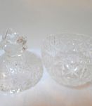 bonbonnière ananas en verre taillé