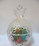 bonbonnière ananas en verre taillé