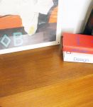 Large Commode vintage scandinave pieds compas années 60