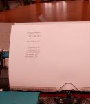 Machine à écrire 60/70 de marque Olivetti turquoise 