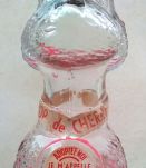 Jolie bouteille en verre "caniche"