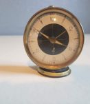 petit réveil Jaz noir et doré vintage qui fonctionne