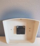 pendule Jaz vintage en bakélite blanche et rouge 