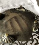 Corbeille à fruits en métal argenté ajouré 