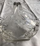 Petit panier en cristal de Bohême 
