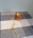 plateau apéritif vintage 4 coupes en verre Vereco et armatur