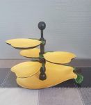 ancien serviteur apéritif années 60 5 coupes 