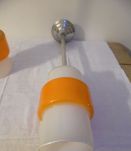 paires de suspensions en opaline année 70