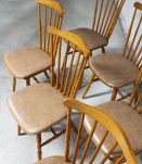 Série 6 chaises Baumann vintage "Tacoma" estampillées 60's