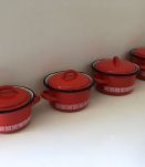 Cocottes marmites JAPY métal émail rouge