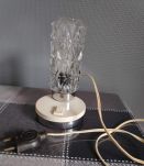 lampes de chevet vintage en verre et métal des années 70