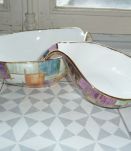 Ensemble 2 plats/coupes déco forme lozange
