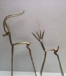 4 belles antilopes en laiton