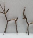 4 belles antilopes en laiton
