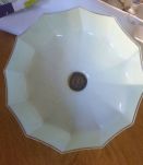 Suspension en opaline verte ,   vintage