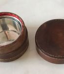 Rare ancien set verre metal pliable pour voyage 