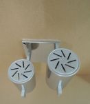 Applique murale double chromée