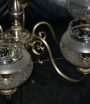 grand lustre type western en étain