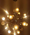 lustre vintage spoutnik chromé 24 ampoules