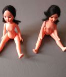 2 poupées jouets de bazar vintage