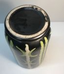 Vase en  céramique noir et vert, style scandinave, année 50s