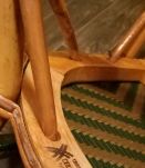 Lot 2 fauteuils vintage rotin bistrot