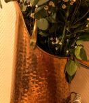 Pot à charbon cuivre &amp; céramique 